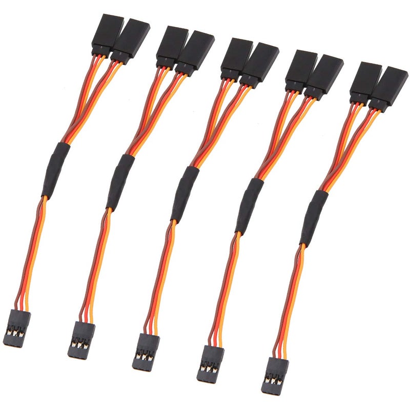 Unigift 5pcs 150mm Y Type Extended Line Extension Lead Wire Cable for Futaba JR Y Harness Servo Lead Extension - Image 1